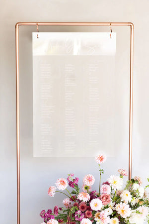 Alphabetical Wedding Seating Chart | The Tori