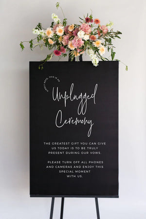 Unplugged Ceremony Sign | The Camilla