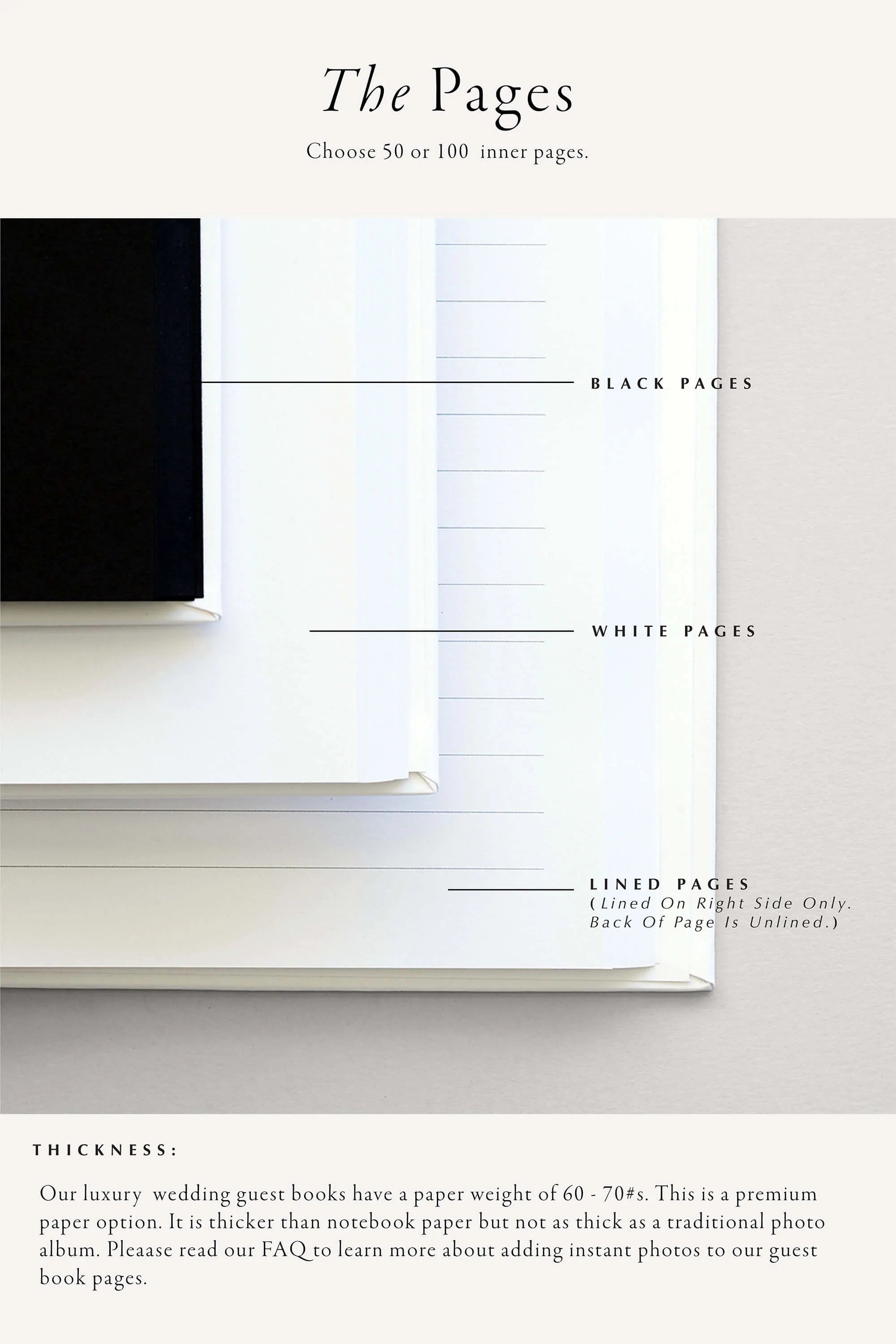 Wedding Guest Book With Lined Pages | The Veronica