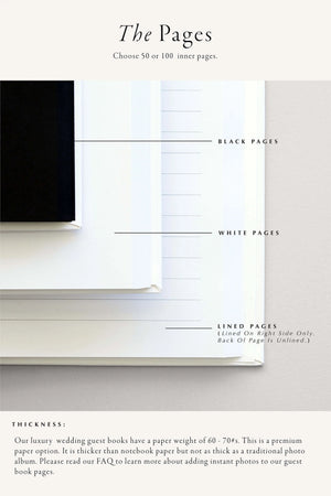 Wedding Guest Book With Lines | The Charlotte