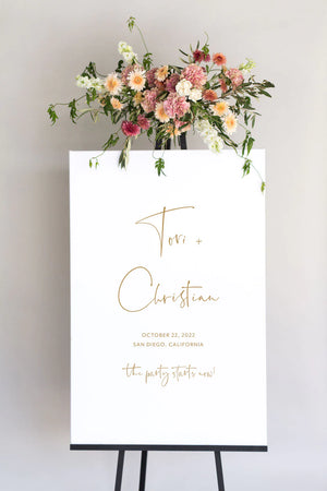 Wedding Welcome Sign Modern | The Tori
