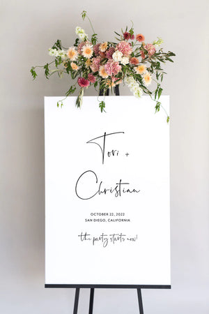 Wedding Welcome Sign Modern | The Tori