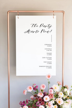Acrylic Schedule Of Events Sign Wedding | The Harper