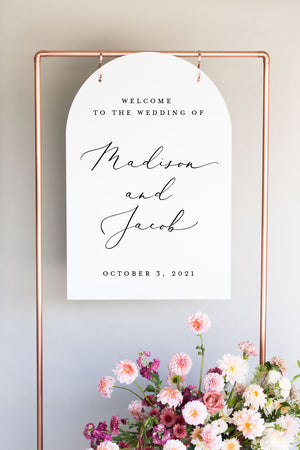 arch wedding sign wedding welcome sign lily roe co