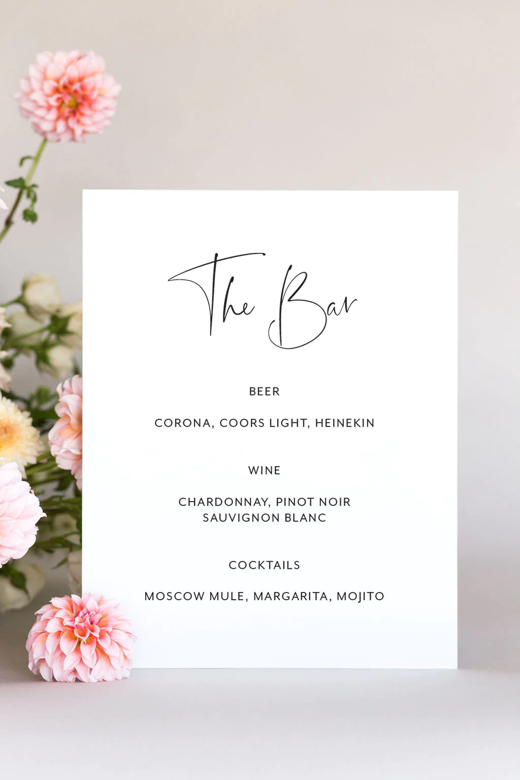 Signature Drink Wedding Sign lily roe co